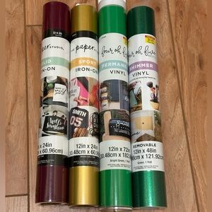 Vinyl Roll Set - Green, Gold, Burgundy